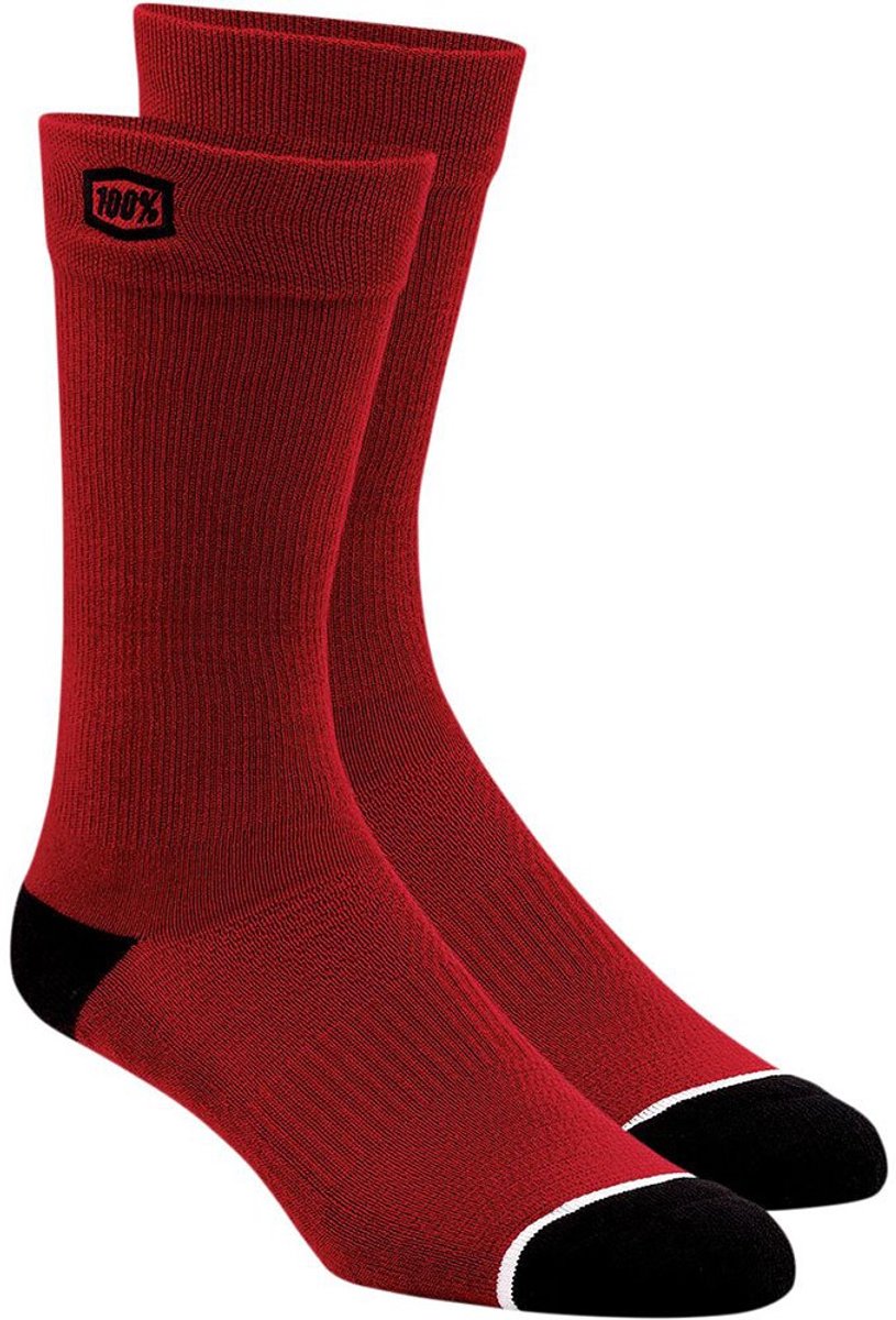 100percent Solid Crewsokken Rood EU 38-42