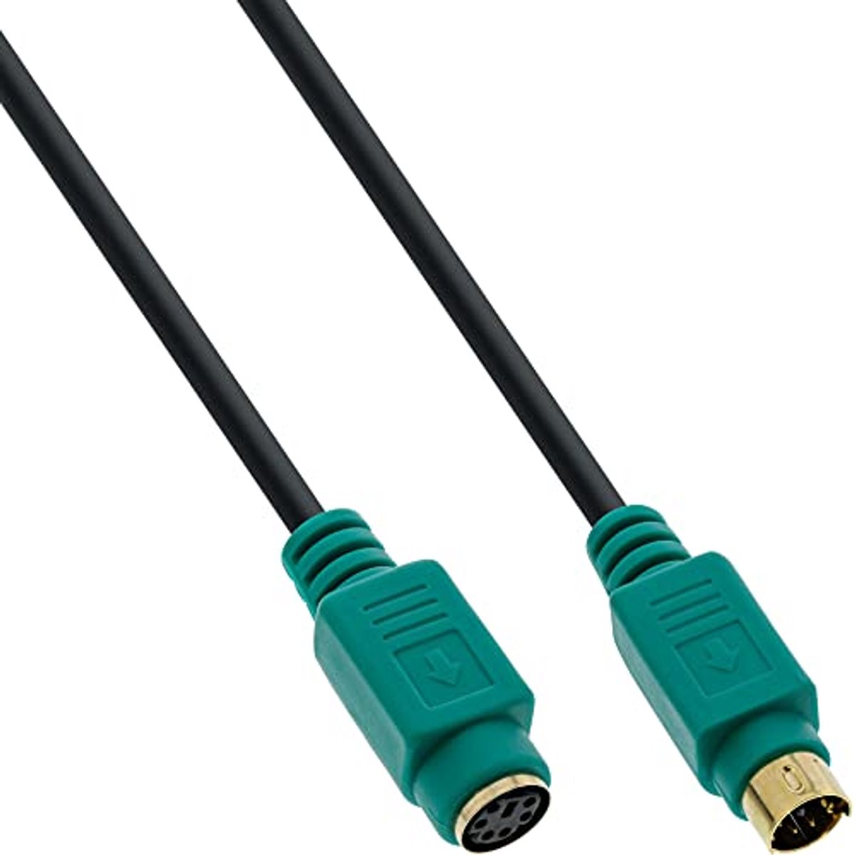 PS/2 Verlengkabel 3 Meter - Stekker/Bussysteem - Groene Stekker - Premium Kwaliteit