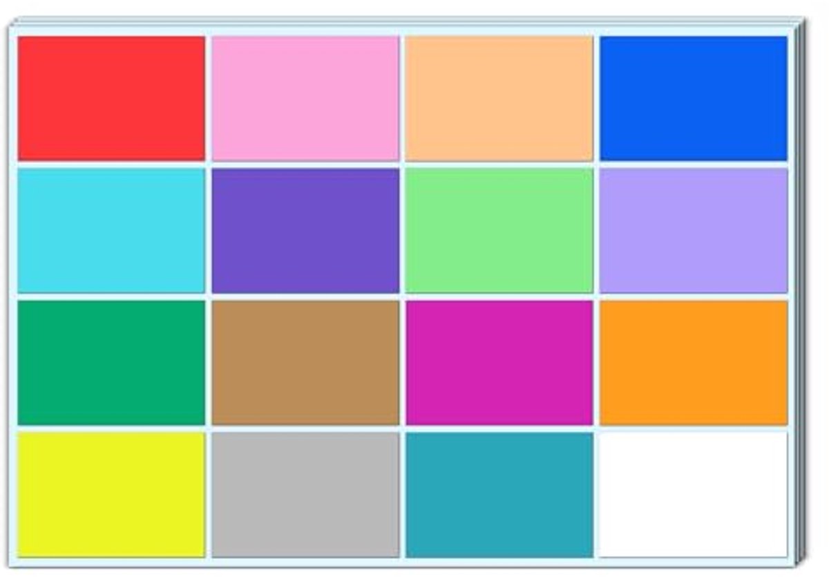 Gekleurde Stickers Labels - 400 Zelfklevende Etiketten Plaklabels - 75 x 50 mm - 16 Kleuren