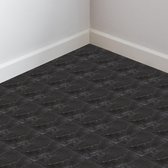 PVC-vloerbedekking- PVC vloeren - vinylvloer- Vinyl vloeren- Natuurlijk - 30 cm x 30 cm x 1.5 mm - dikte 1.5 mm - 33 tegels-Zwart marmer