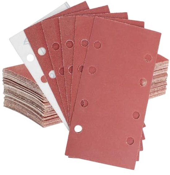 Klittenband Schuurpapier Set 50 Stuks - 93 x 185 mm, Korrel 180 voor