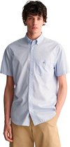 Chemise à manches courtes en popeline Gant Reg Blauw S homme