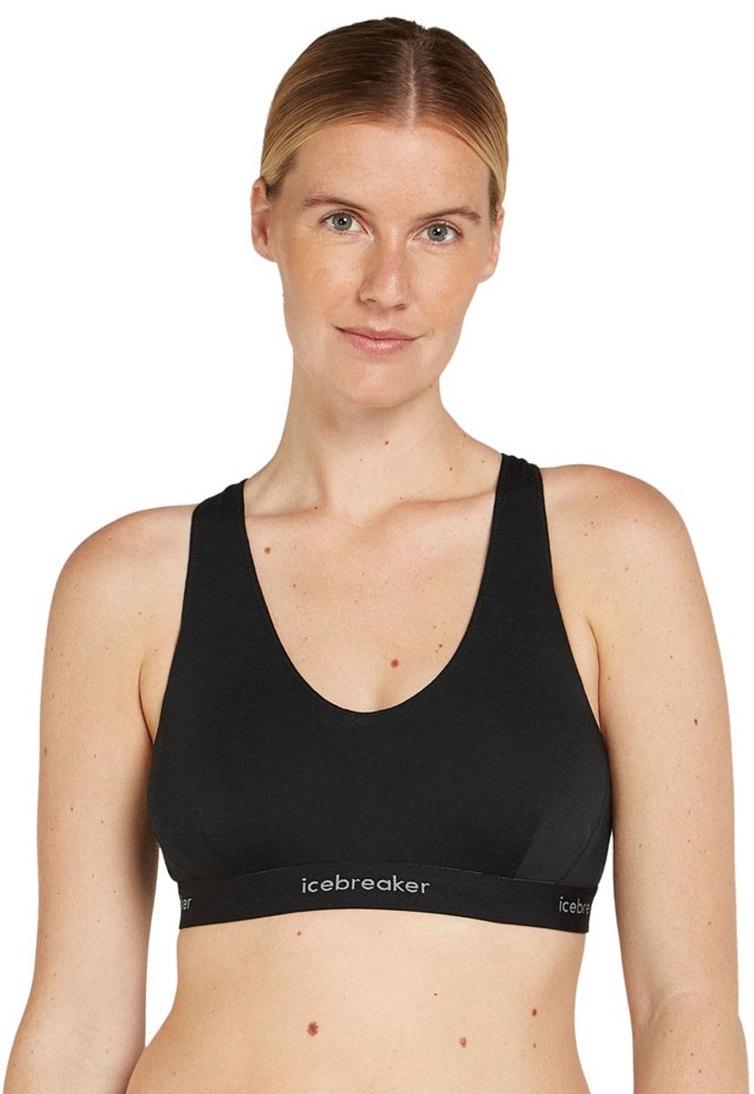 Icebreaker Merino 125 Cool-lite Sprite Racerback Sportbeha Zwart XL Vrouw