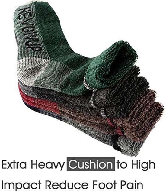 PROETRADE Merino Thermosokken Wollen Sokken Heren Dames Sokken Wol Dikke Wintersokken Warme Wandelsokken Sportsokken Ademend Trekkingsokken Cadeaus Werk Sokken Outdoor 4 Paar (Gegroepeerd A,M