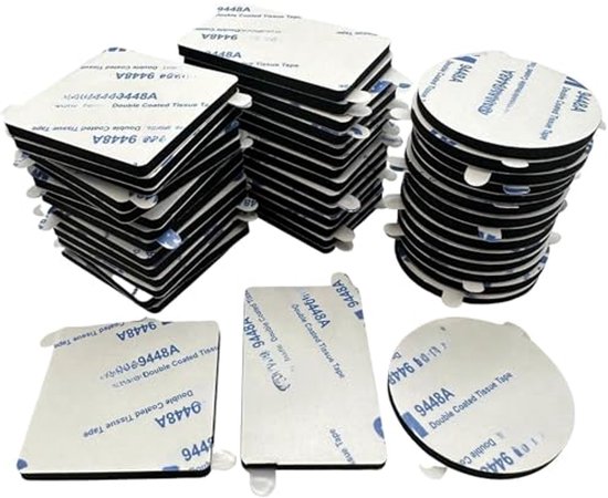 Dubbelzijdige kleverige schuimpads met EASY PEEL tabs - 45 stuks - zwart - gemengde maten - Heavy Duty, waterdicht voor wandkleden en foto's