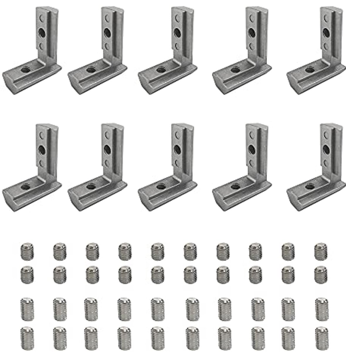 10 stuks T-groef binnenhoek hoekverbinder aluminium profiel 90° L profiel