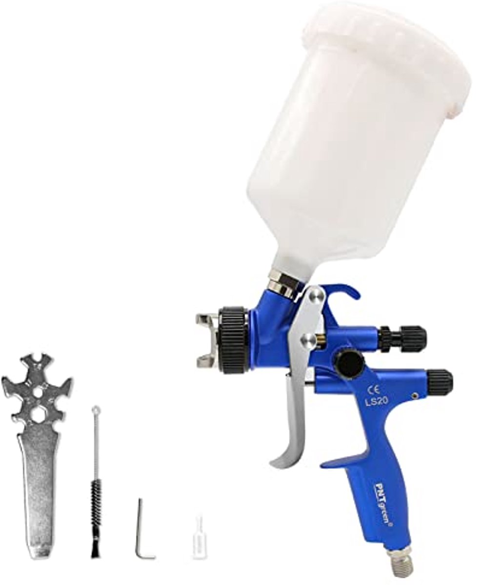HVLP Spuitpistool met 1,3 mm sproeikop en 600 ml capaciteitsbeker voor verfspuiten van auto's, meubels en muren