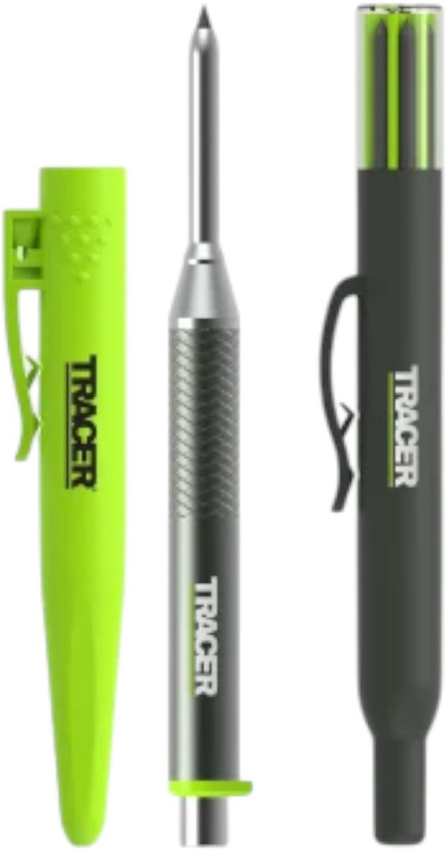 Tracer Pro Metalen Deep Hole Markeerpotlood in houder incl. vullingen