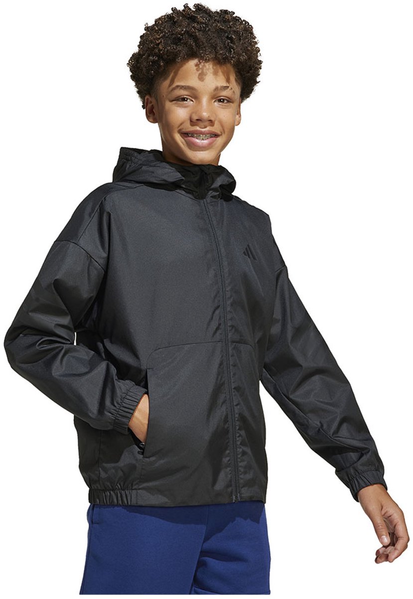 Adidas Fleece Jas 9-10 Years Jongens Meisjes Zwart