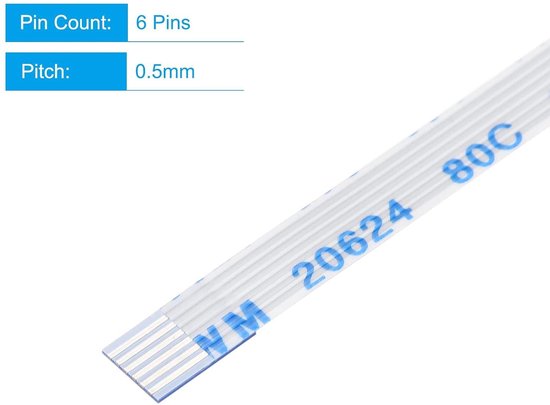 Cavo A Nastro Flessibile FFC A+B – 15 Pin, Passo 0,5 Mm, Lunghezze 50, 100, 150, 200 Mm, Multicolore