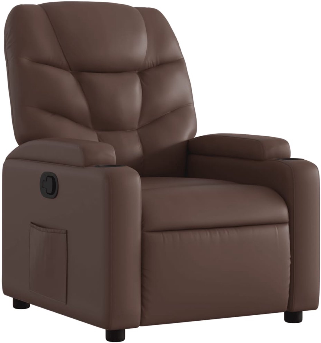 vidaXL - Fauteuil - verstelbaar - kunstleer - bruin