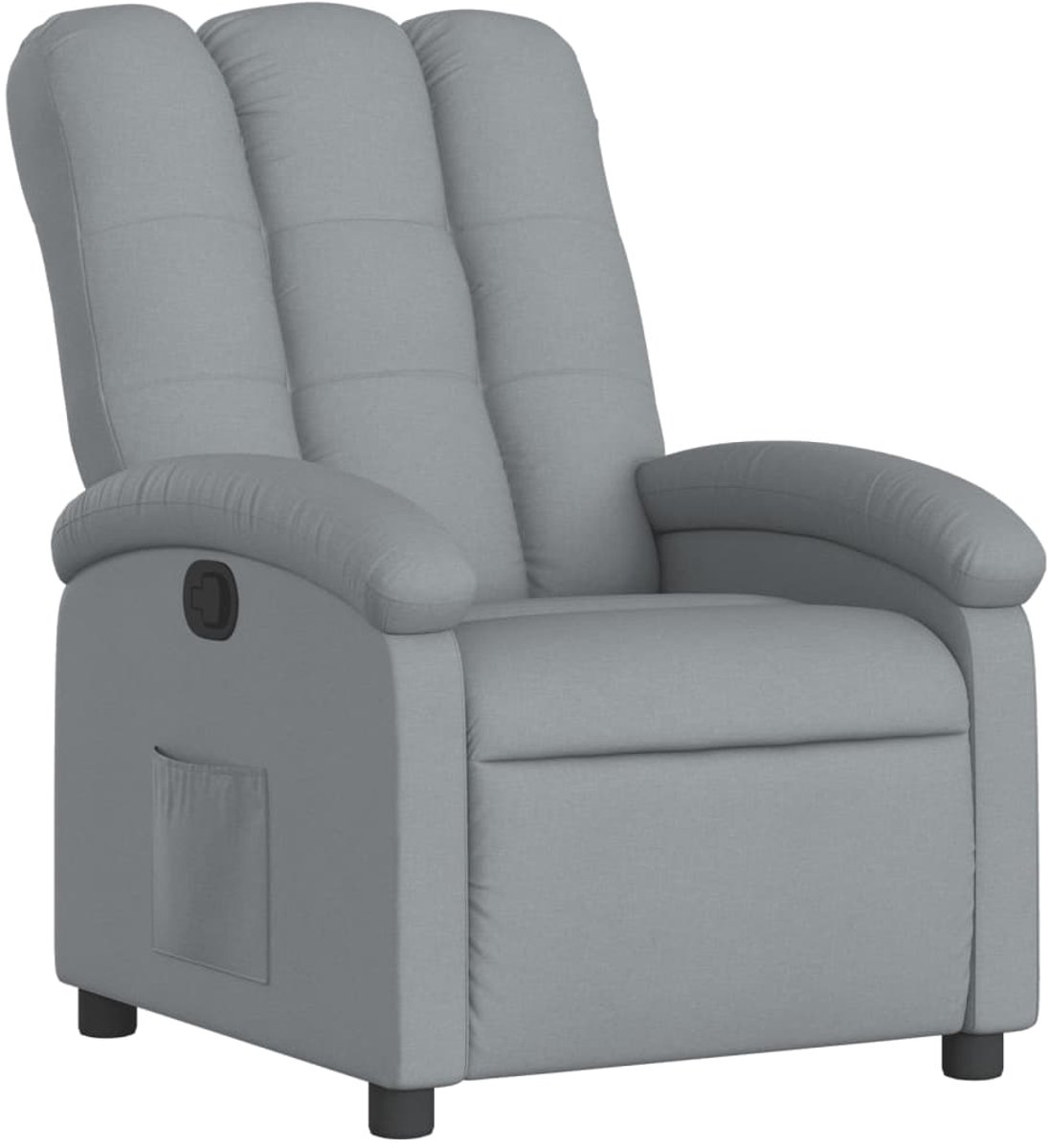 vidaXL Relaxfauteuil - lichtgrijze - stof Lichtgrijs