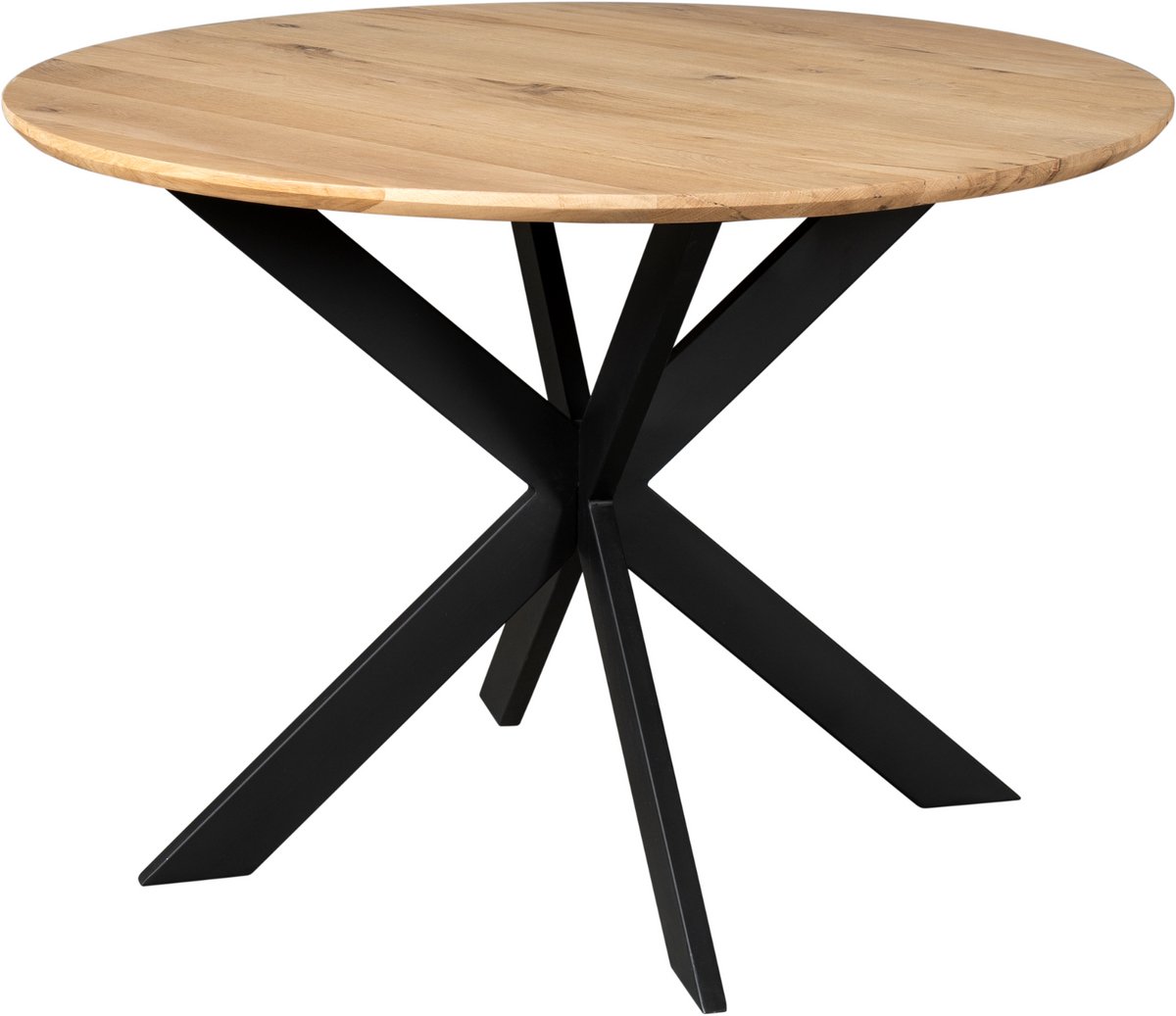 Meubels4nu - Eiken Eettafel Ferris - 110cm - Rond - Ronde eettafel - Eikenhout - Eetkamertafel - Snelle levering