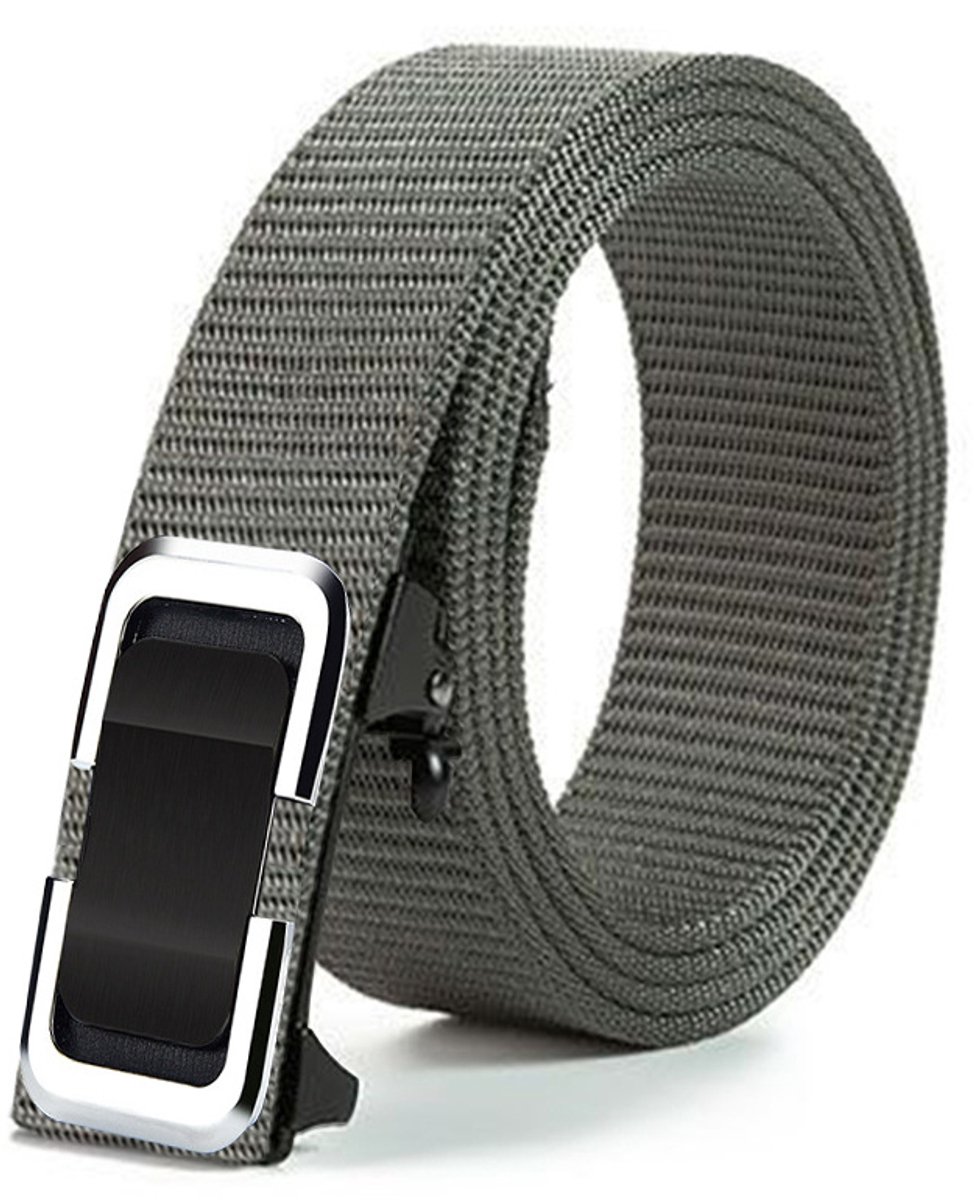 Heren tandloze automatische gesp geweven canvas riem casual all-match nylon outdoor riem
