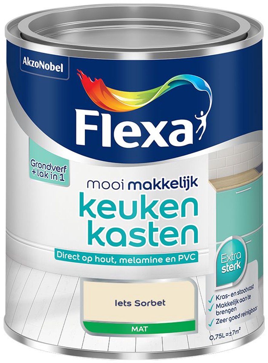 Flexa - Mooi Makkelijk Keukenkasten Mat - Iets Sorbet - Mengverf - 0.75 L