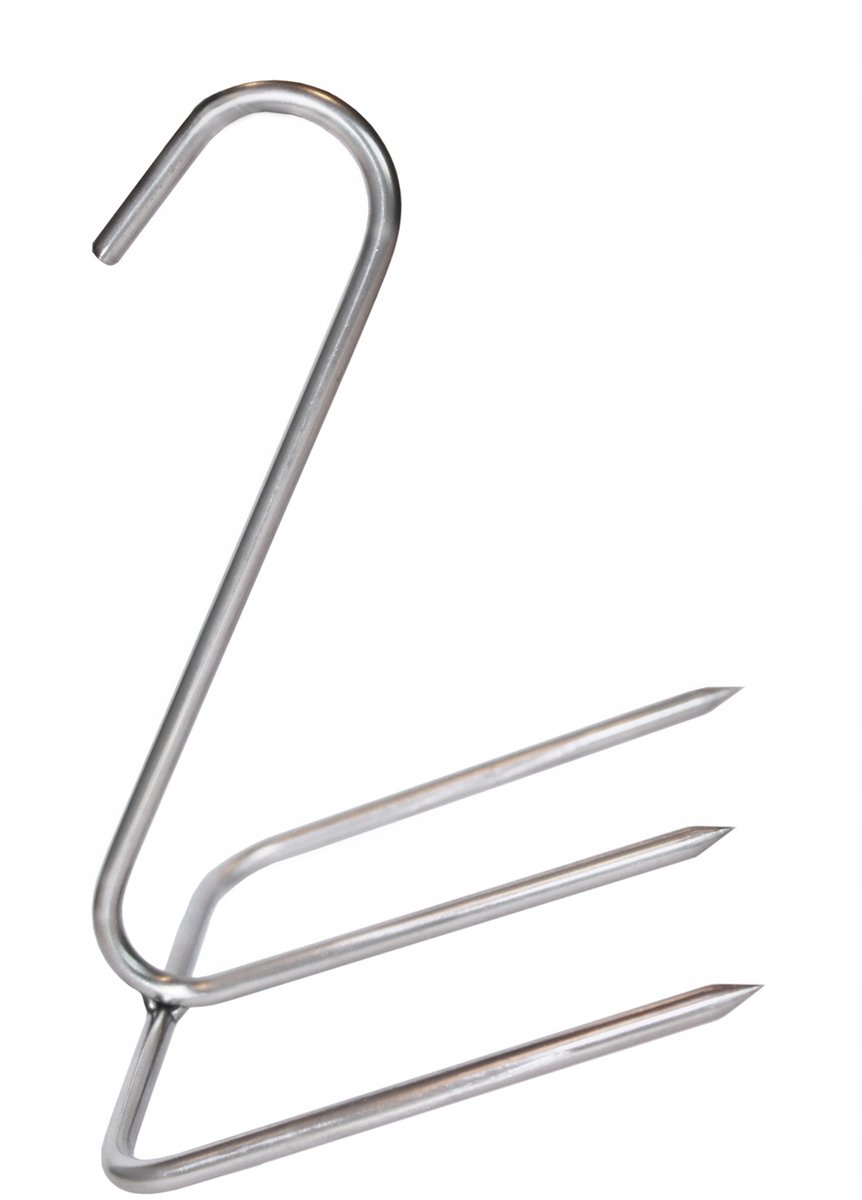 Stevige 5 mm drievoudige haak voor vlees en kip - rookaccessoire