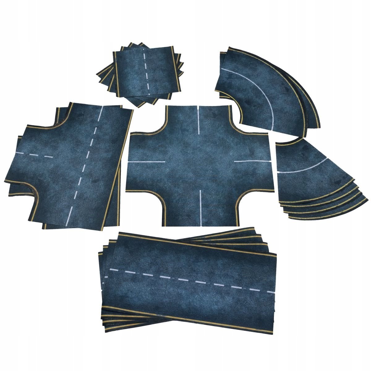 2D Wegen Set - Asfalt 28mm - Antislip Materiaal - 19 Delen
