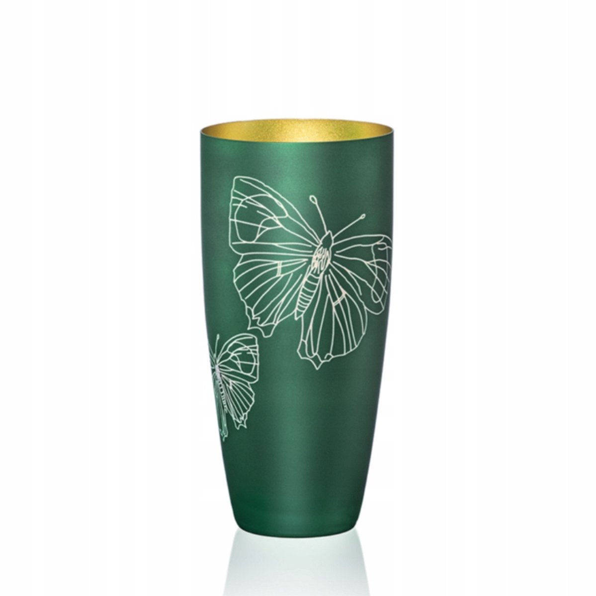 Bohemiia Crystalex Weidevelden - Smaragdgroen, 30 cm, Handgemaakt