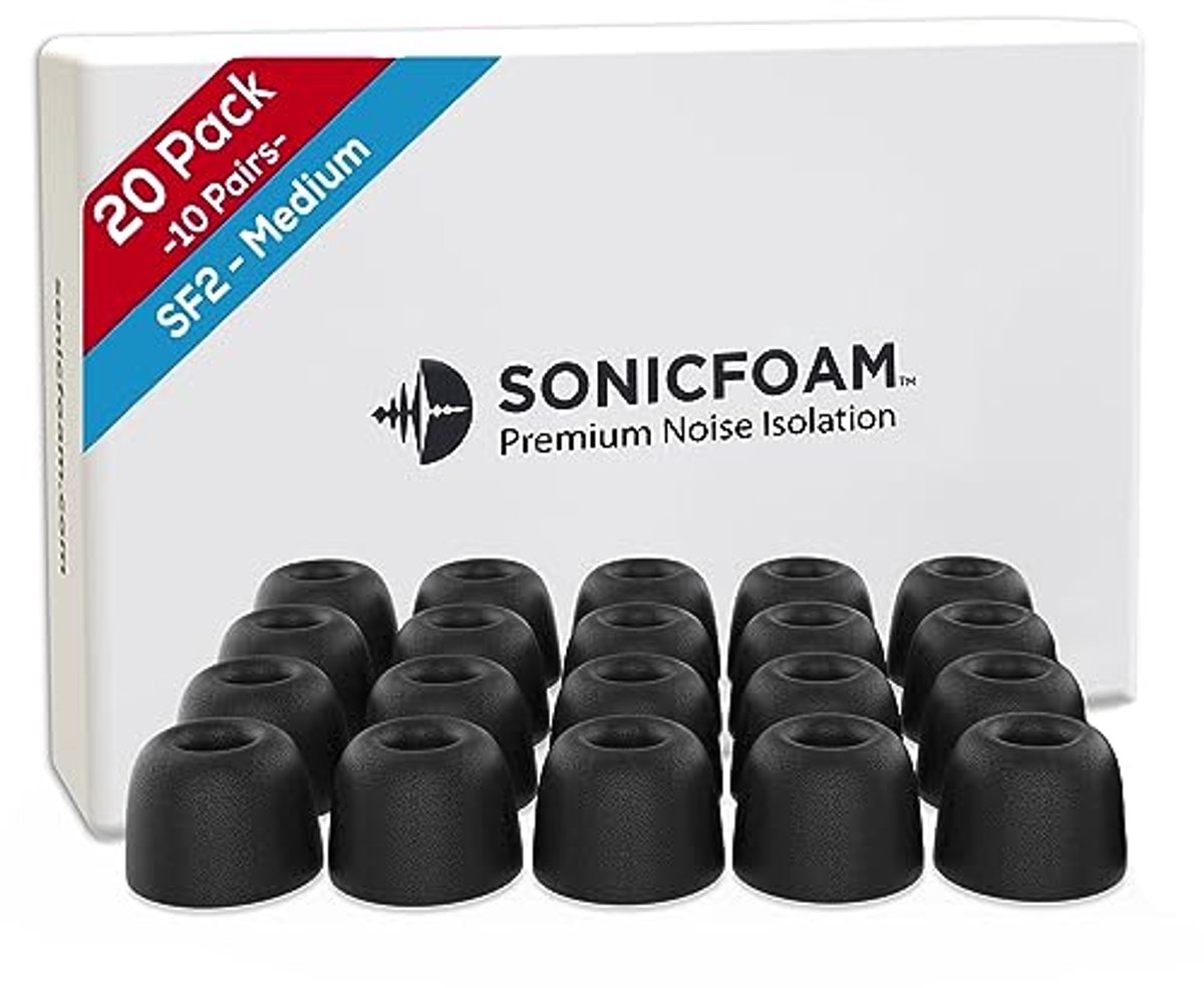 Memory Foam Oordopjes - Hoogwaardige Geluidsisolatie en Comfortabel Pasvorm, 20 Stuks voor In-Ear Hoofdtelefoons