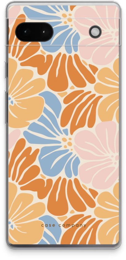 Case Company® - Étui compatible pour Google Pixel 6a - Flowers Pattern 2 - Étui de protection souple - Protection sur tous les côtés et bord d'écran