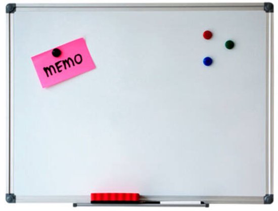 Whiteboard magnetisch 120 x 210 cm met pennengoot
