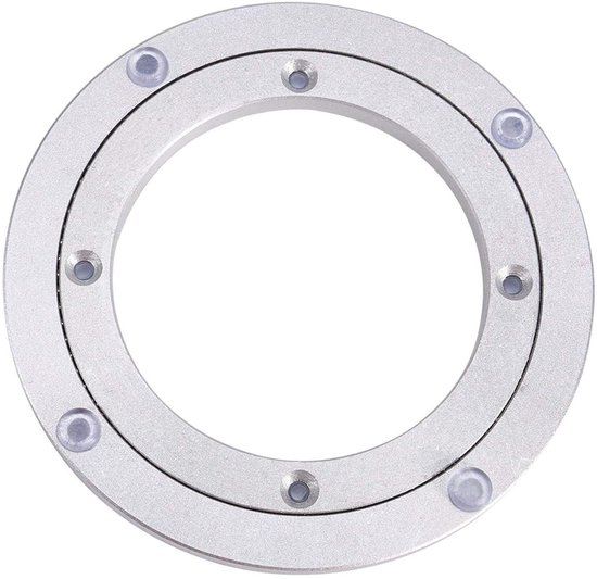 Draaiplateau van aluminium met draailager voor ronde tafel, eettafel