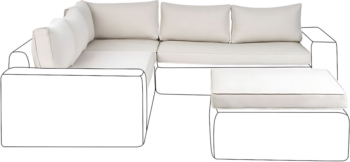 PALERMO - Tuinkussenhoezen set - Beige - Polyester