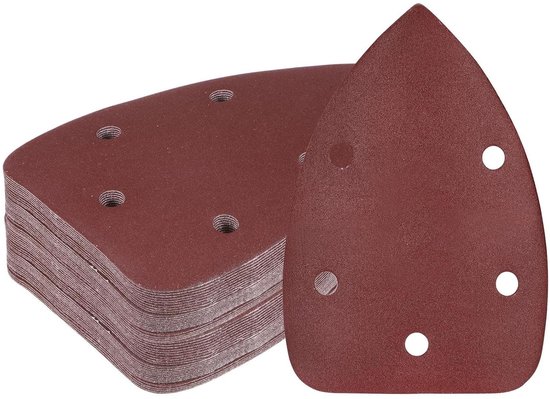 50 stuks schuurpapier driehoekige schuurmachines, 80 korrel 5-gaats schuurpads klittenband schuurpapier deltaschuurbladen voor driehoekige schuurmachine 140 x 100 mm 50 stuks schuurpapier driehoekige schuurmachines, 80 korrel 5-gaats schuurpads klittenband schuurpapier deltaschuurbladen voor driehoekige schuurmachine 140 x 100 mm