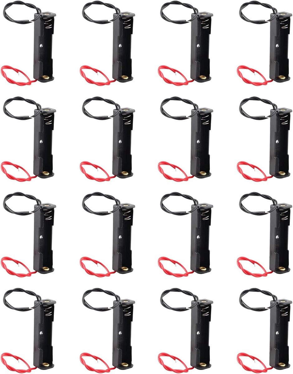 16 Stuks AAA Batterij Houder Geval met Draden - DIY Batterij Organisator en Opbergdoos