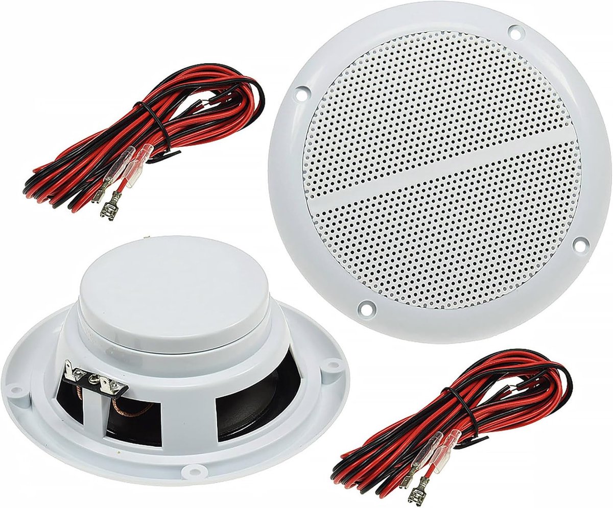 Buitenluidsprekers Wit - Waterdicht, 80W Muziekvermogen, 8 Ohm