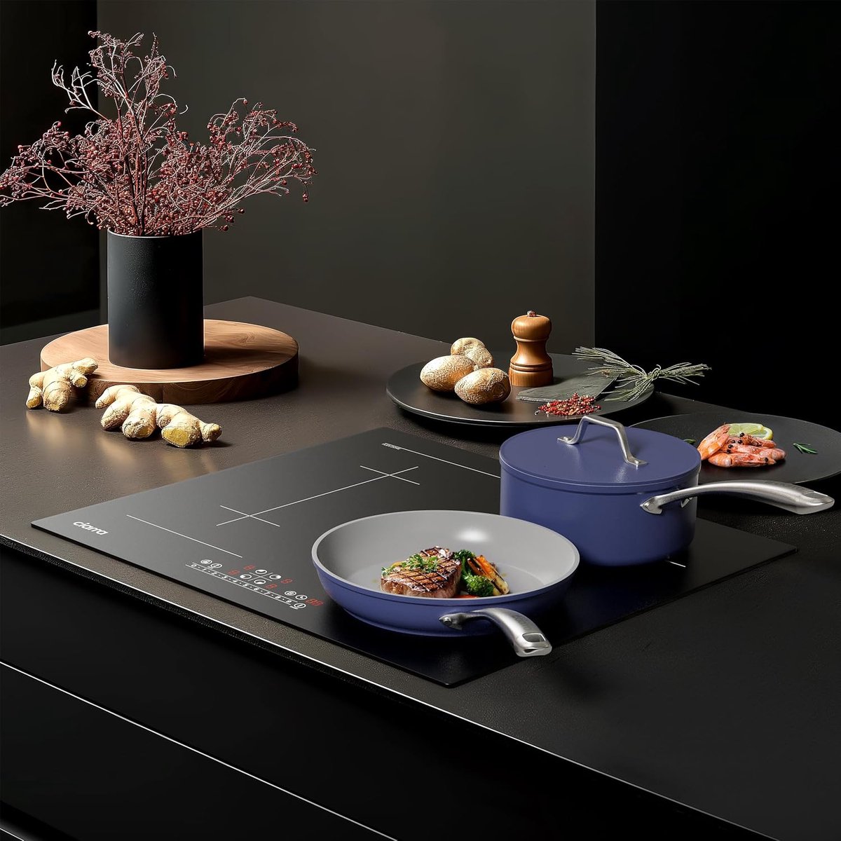 Inductiekookplaat met 4 kookzones en 7200 W vermogen - Flex-functie en Boost-functie