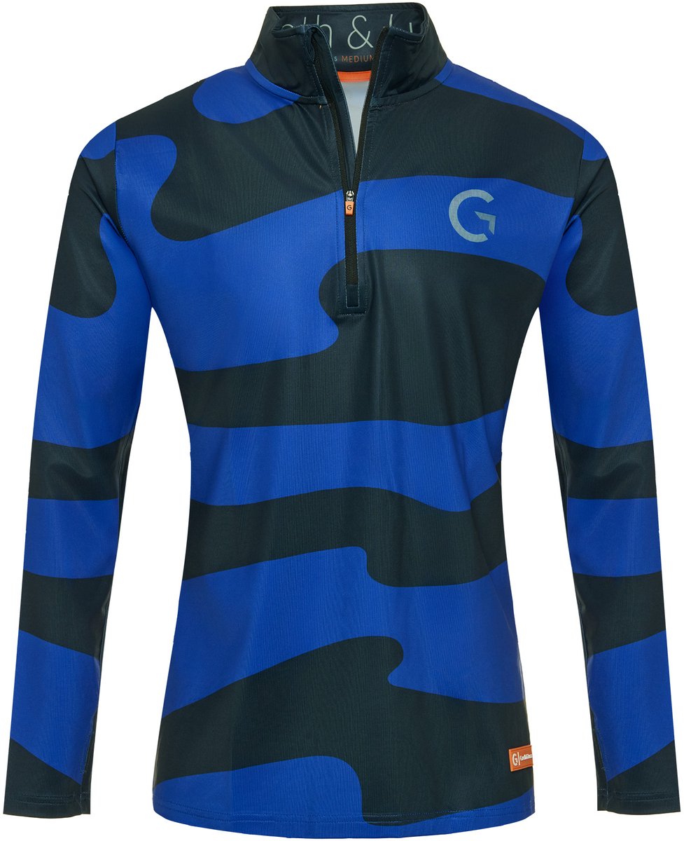 Gareth & Lucas Skipully The One Hundred and Seven Heren 100% Gerecycled Polyester Midlayer Sportshirt Wintersport Zwart