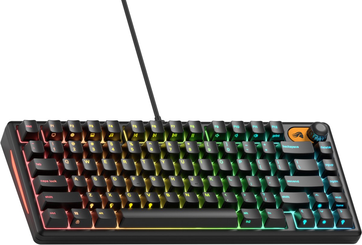 Glorious Gaming Glorious GMBK - Bedrade Gaming Toetsenbord - 75% - RGB - QWERTY - Zwart