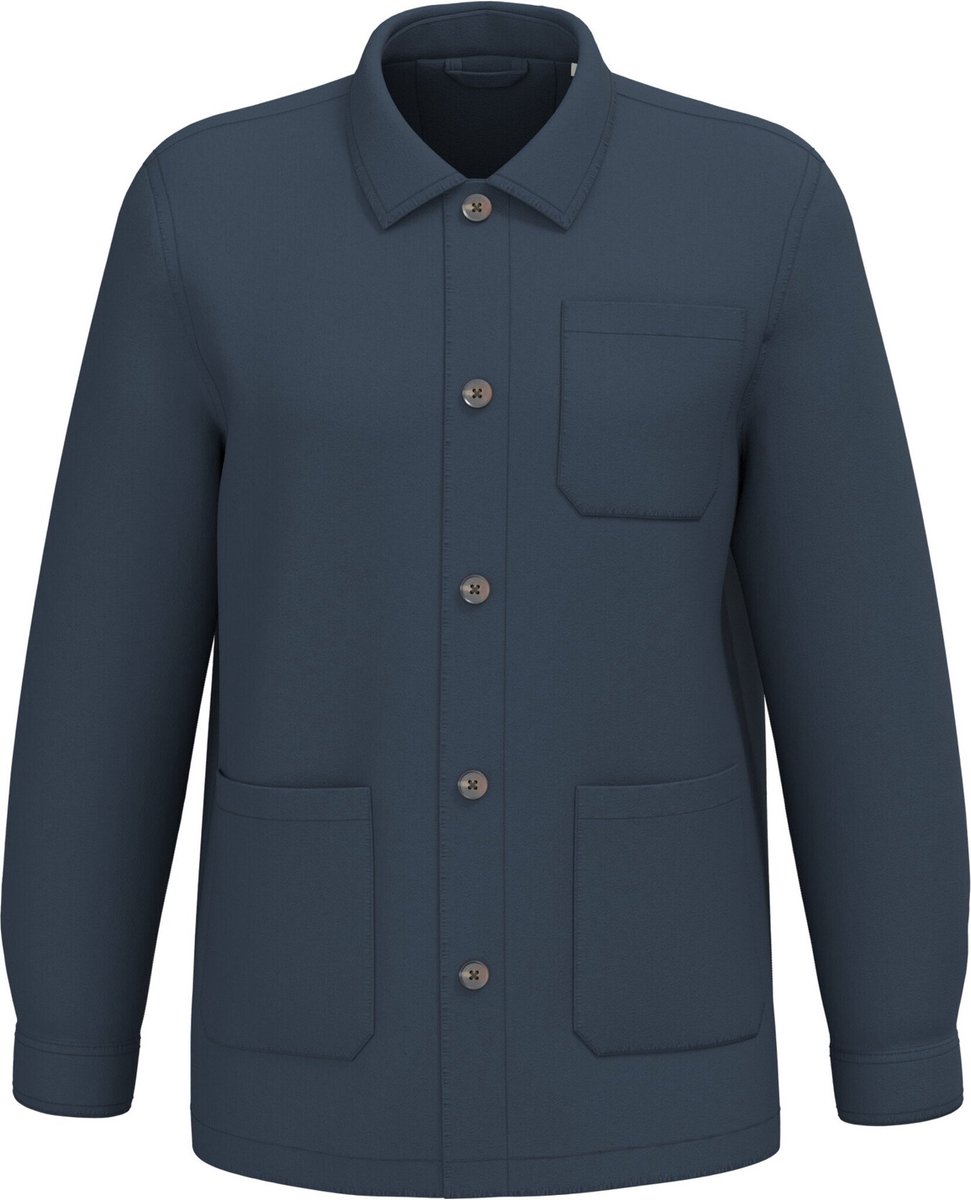 Native Spirit Gewassen ecologische workerjack voor heren NS611 - Washed Navy Blue - XL
