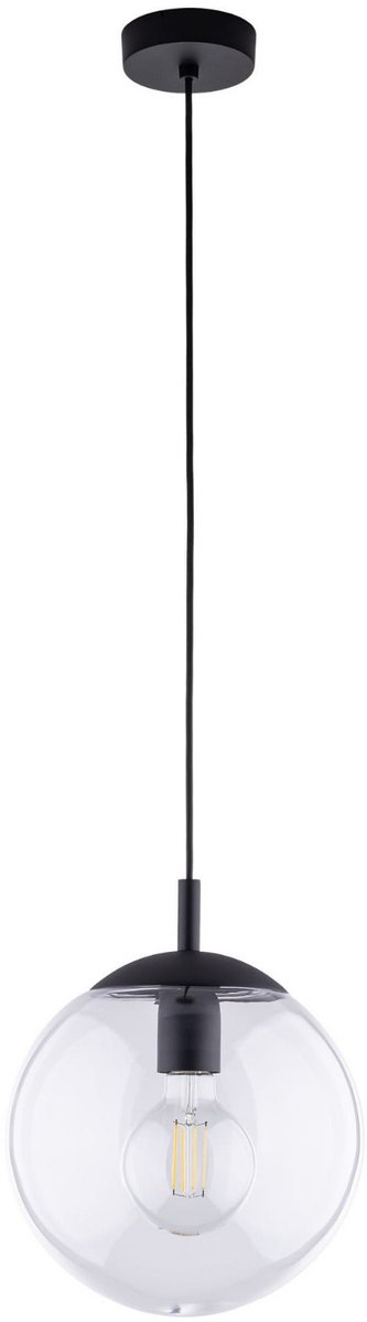 TK Lighting ESME Hanglamp Zwart Glazen Bol 3266