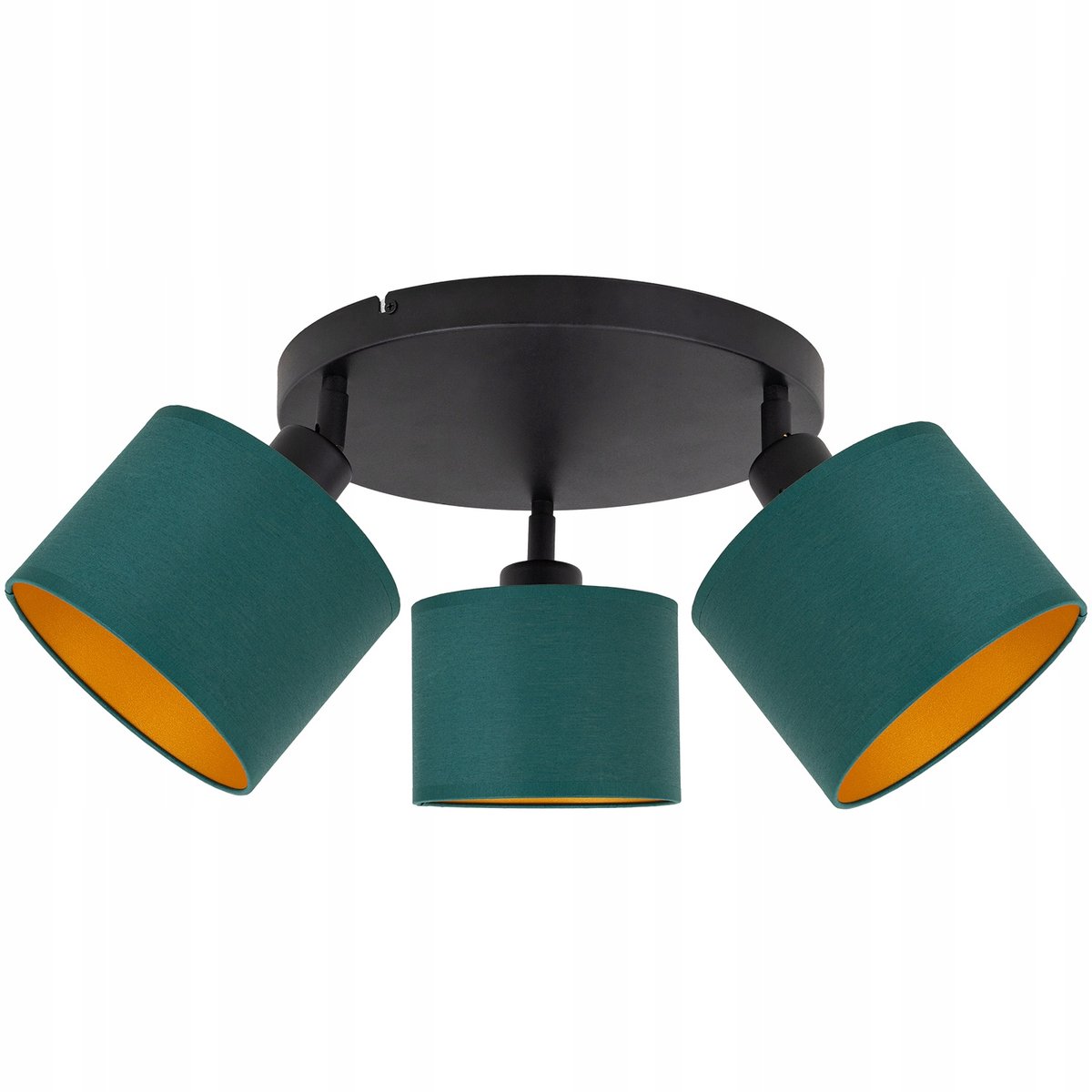 Plafond Lamp Zwart Groen Goud, Verstelbaar, Loft Stijl, E27