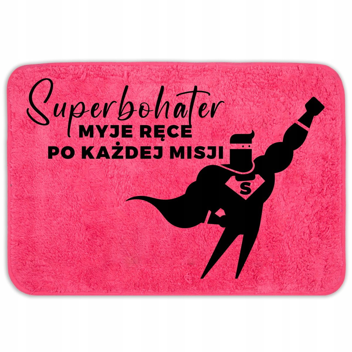 Zachte Antislip Badmat 40x60cm - Vrolijke Superheld Print