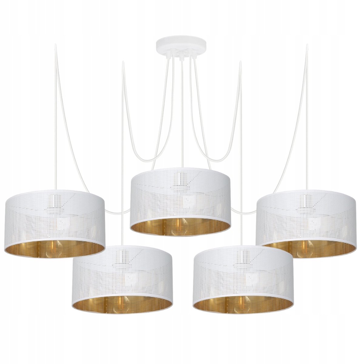 Spider Plafondlamp met Gaatjes - 30cm - Wit