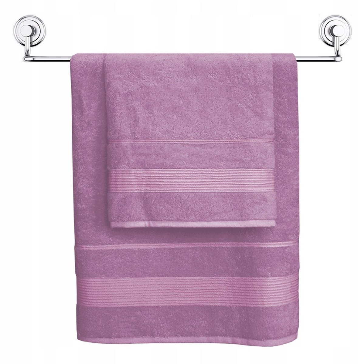 Luxe Bamboe Handdoek Moreno Lavendel 70x140cm - Zacht & Antibacterieel