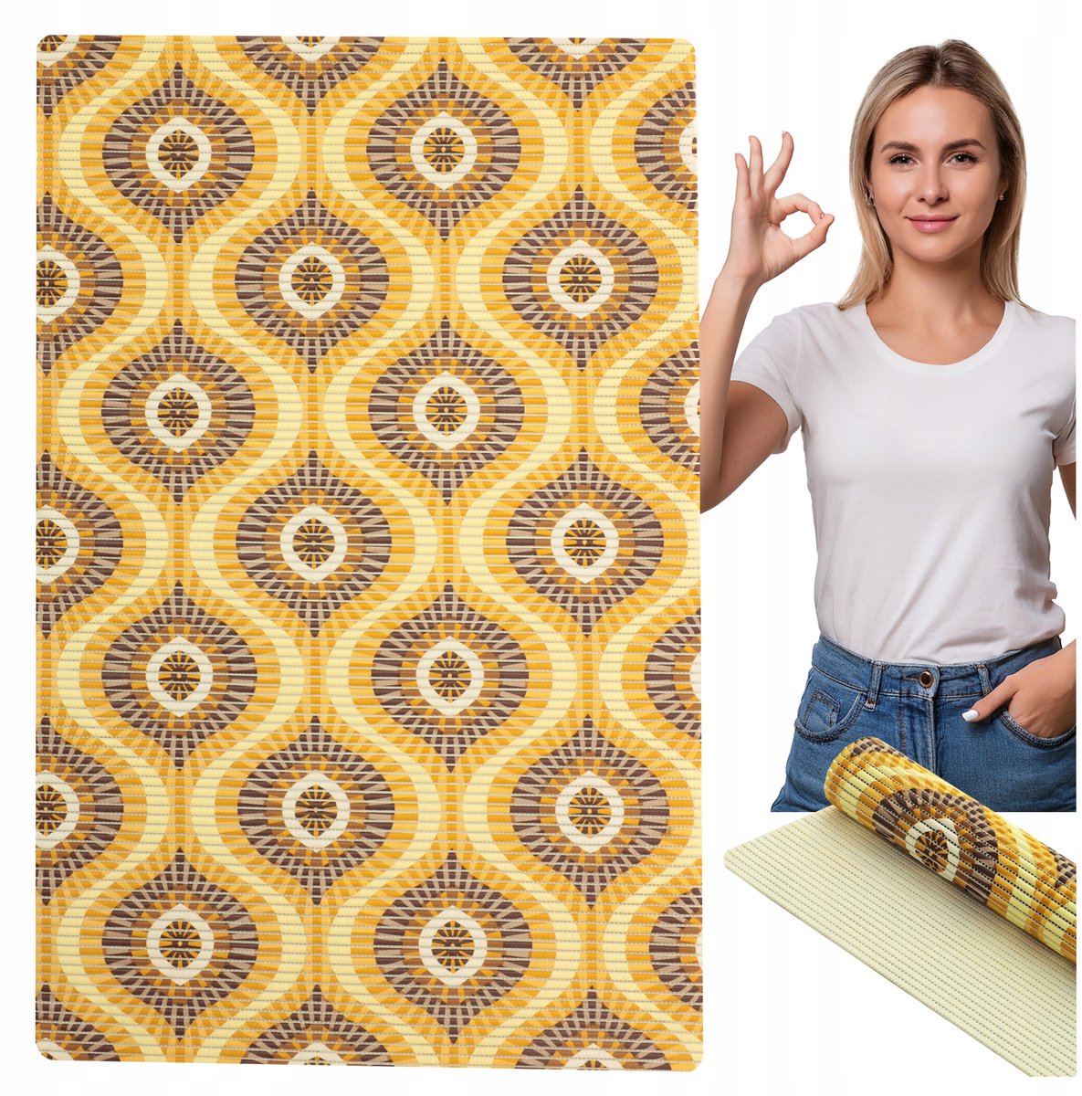 Antislip badmat douchemat 65x100cm voor kinderen en senioren