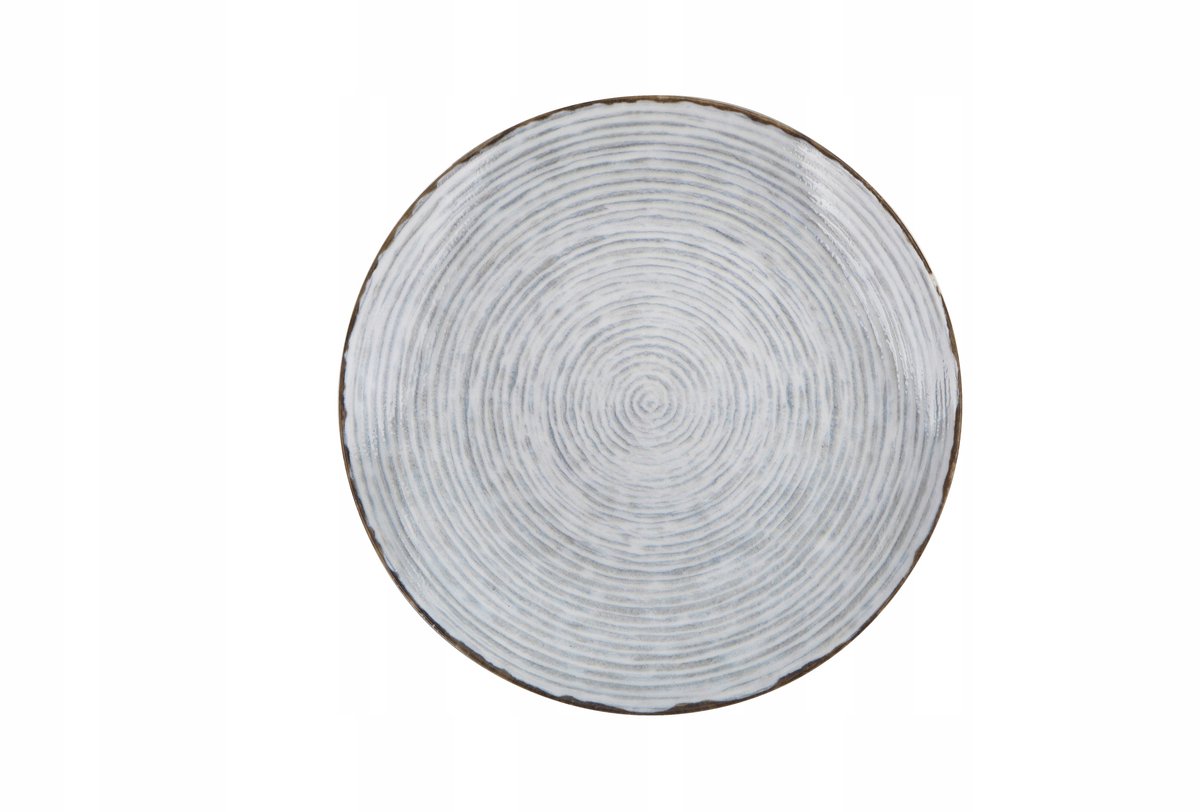 Lubiana Rayado KeraJet 9015 dinerbord, 27 cm, grijs/blauw/bruin