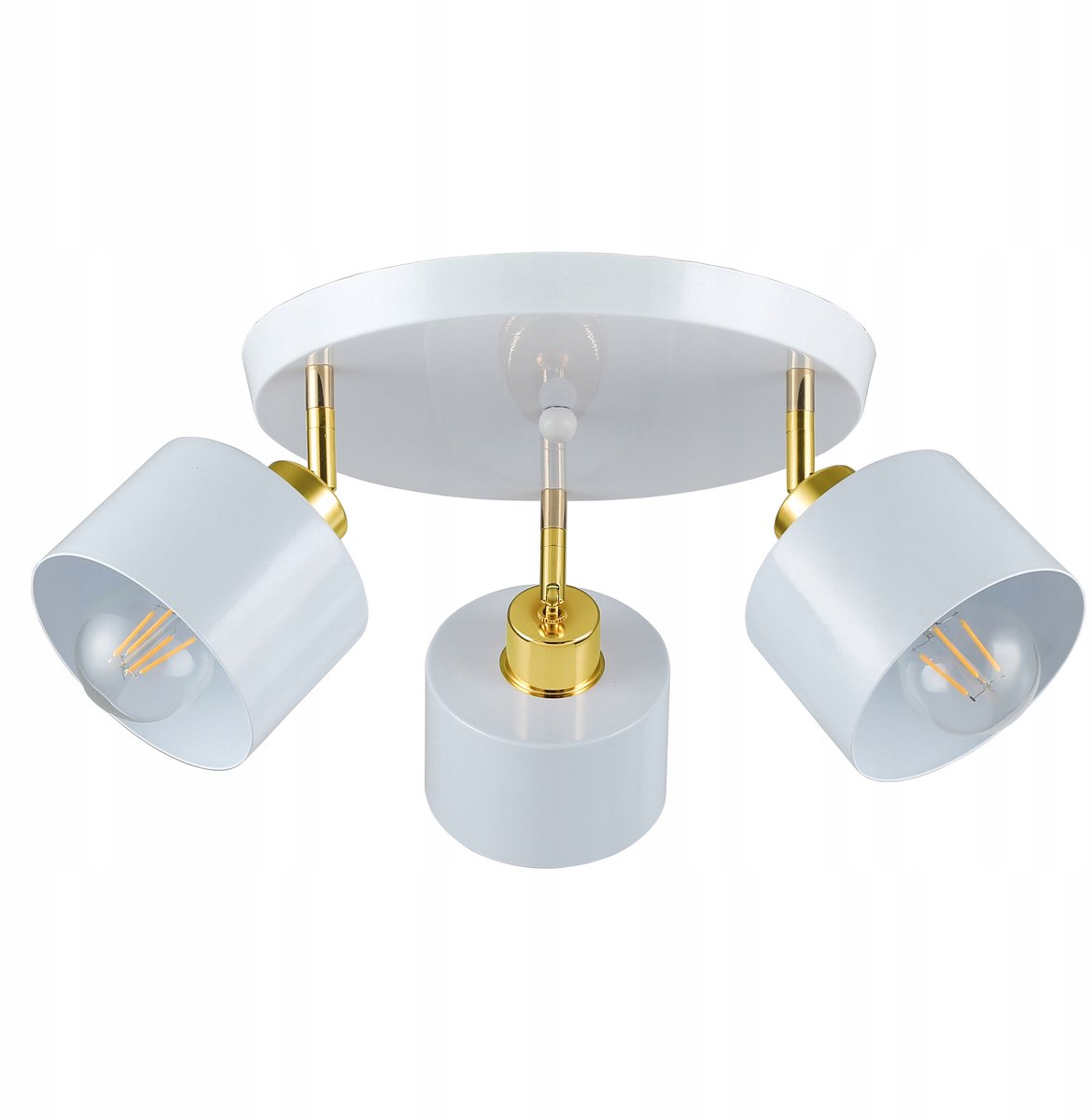 Merkloze Hanglamp 3x E27 LOFT Stijl Wit/Goud Verstelbaar