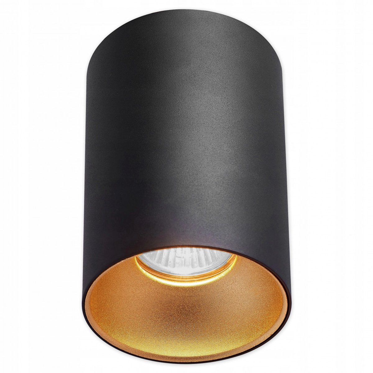 Aluminium LED GU10 Plafondlamp Tuba Zwart Mat Goud