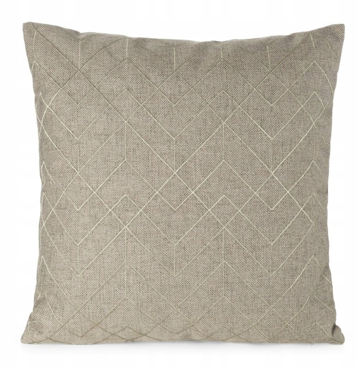 Decoratieve Kussenhoes Mila01 45x45cm Beige met Gouden Borduurwerk