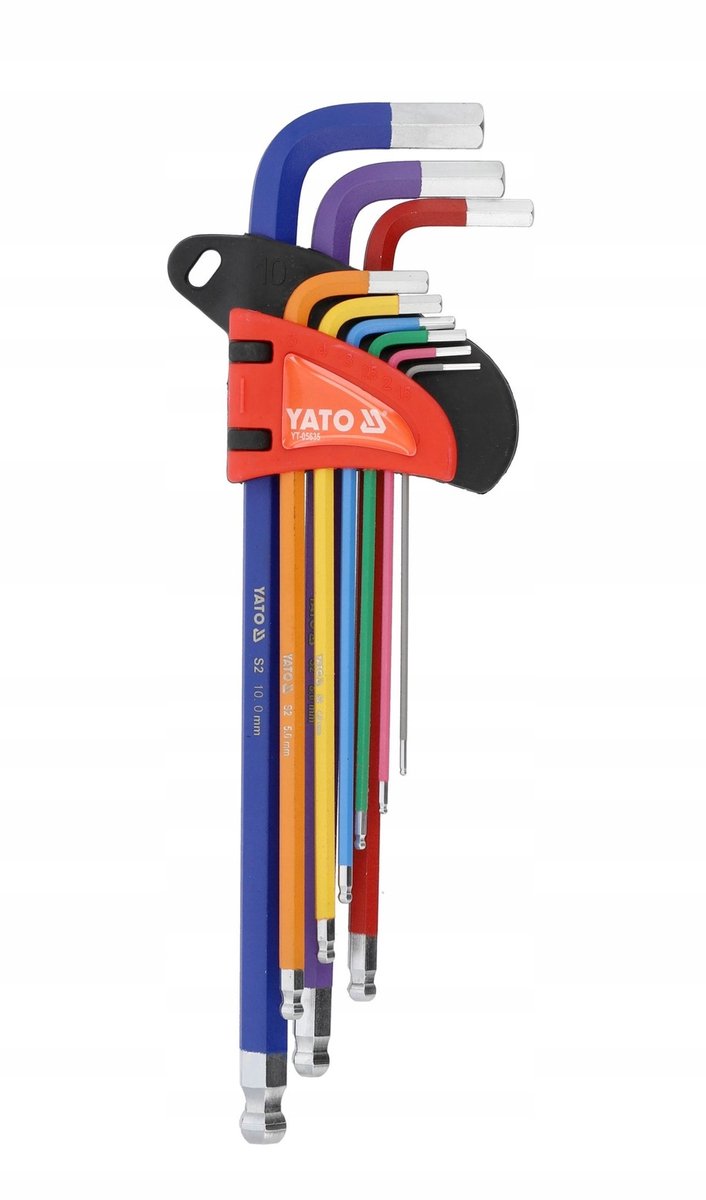 Yato inbussleutelset met kegelkop 1,5-10mm 9-delig