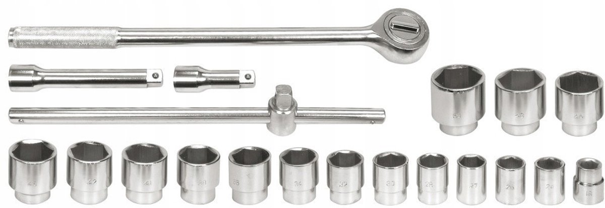 Vorel Dop Krachtdoppen Set 22-50mm 3/4" 20 Delen