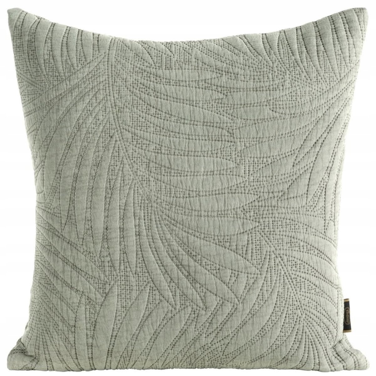 Decoratieve Kussenhoes 45x45cm - Geknoopt, Effen Kleur - Saliegroen
