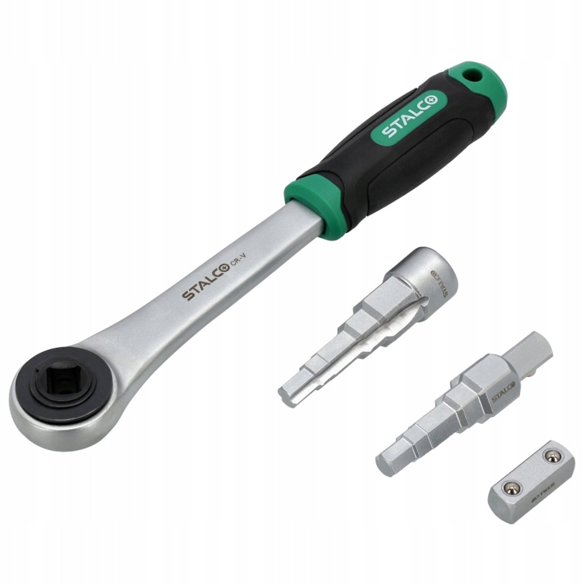 Steeksleutelset met Ratel & 1/2'' Adapter - 4 onderdelen