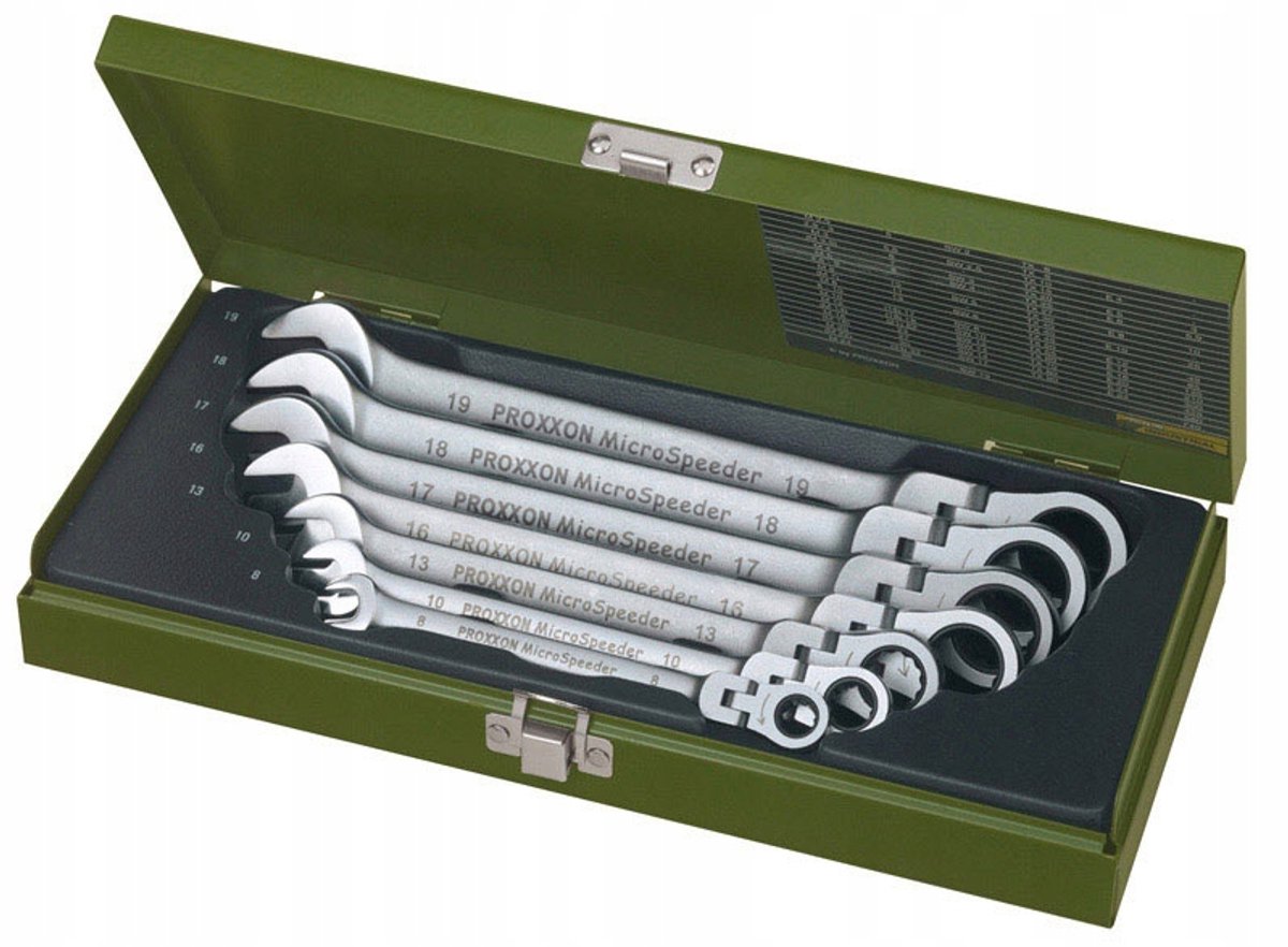 PROXXON Ringsleutelset 8-19 mm met Ratel - 7-delig