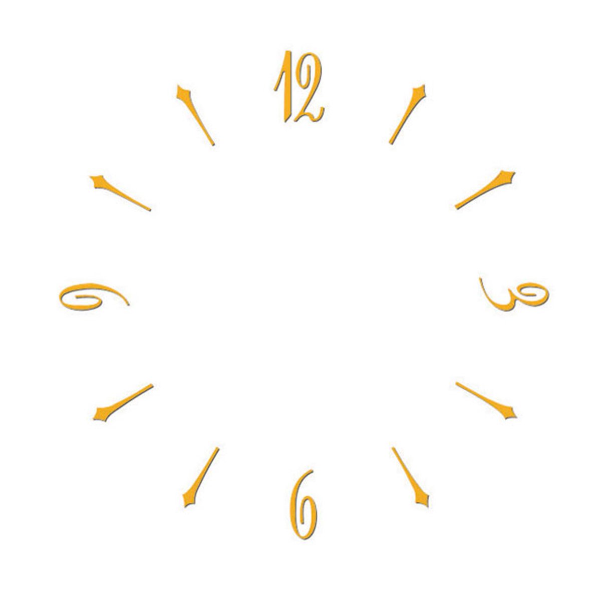 Cijferset Arabische cijfers-balken messing geel L=20mm